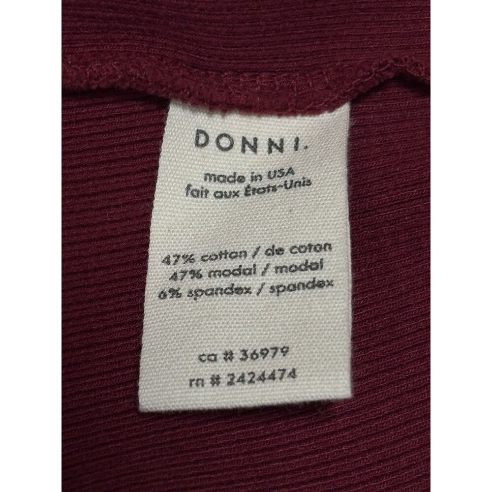 Donni. Rouge Ribbed Kick Flare Pants Size Small - Picture 5 of 5